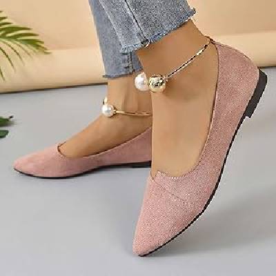 Women's Comfort Flat Ballet Shoes - Suede